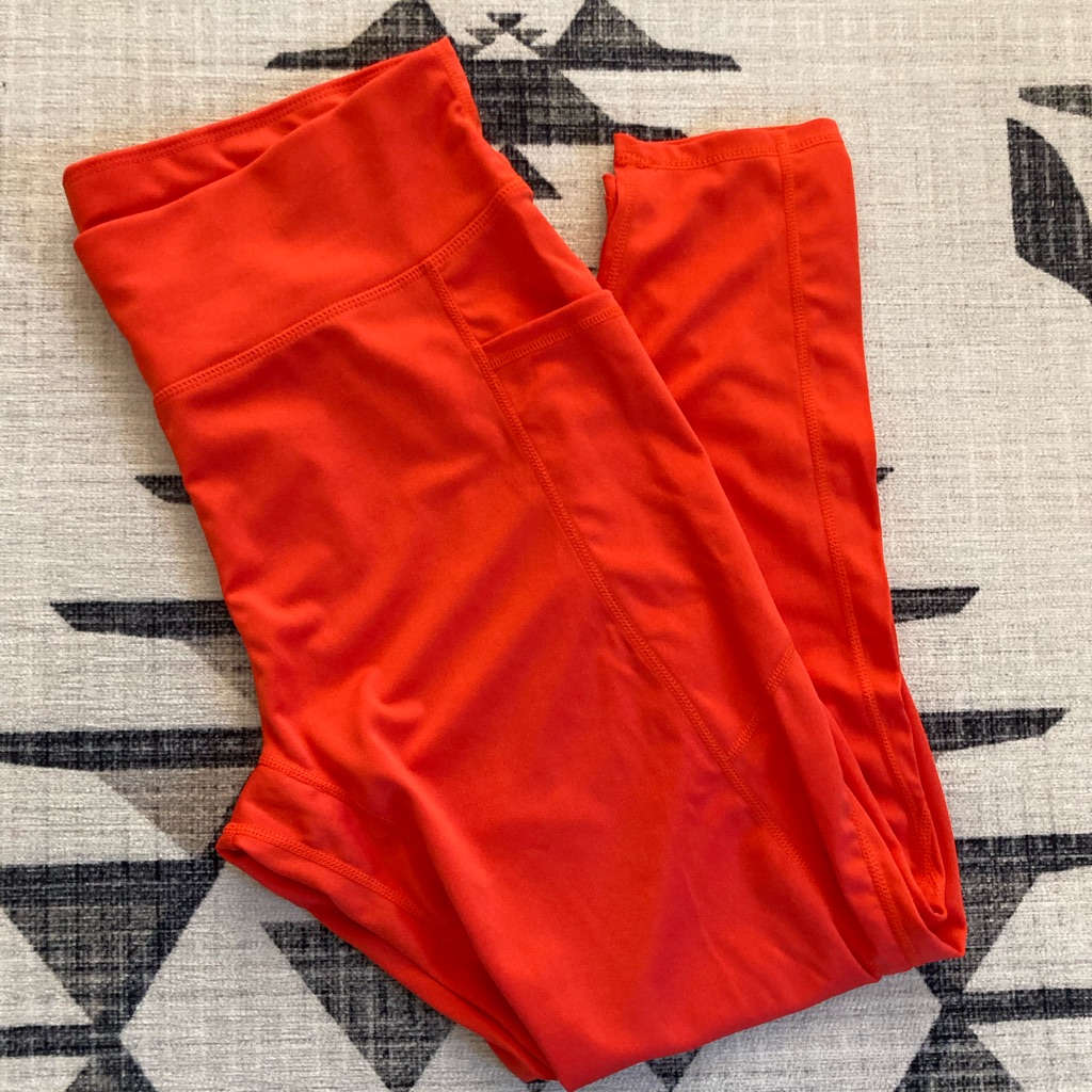 New RedOrange Pocket Leggings 2x